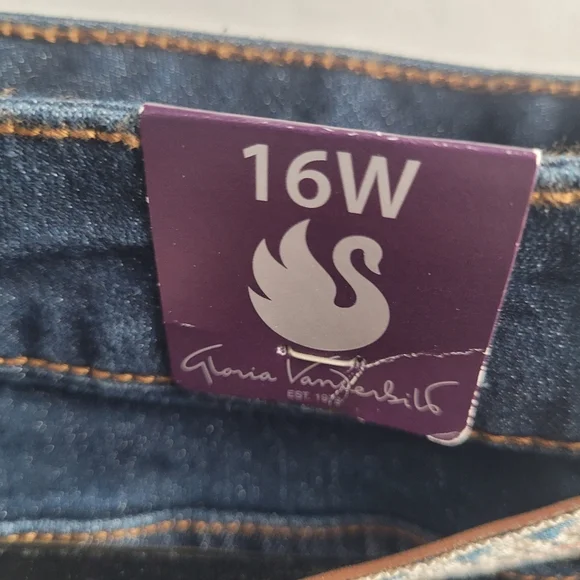 NWT Gloria Vanderbilt Cleo Belted Skimmer Capri Women's Size 16W - Picture 8 of 13